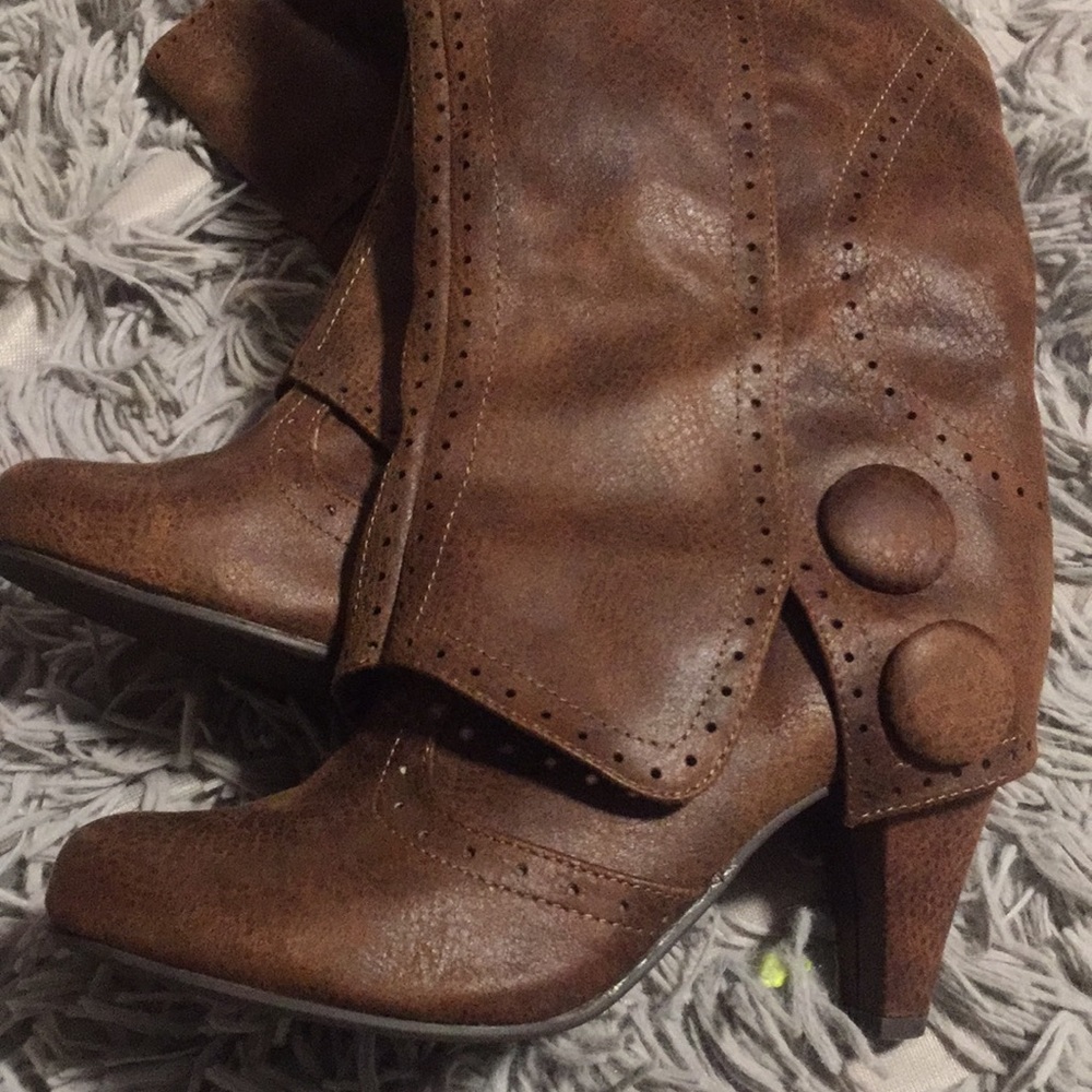 Not rated knee high leather boots